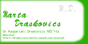 marta draskovics business card